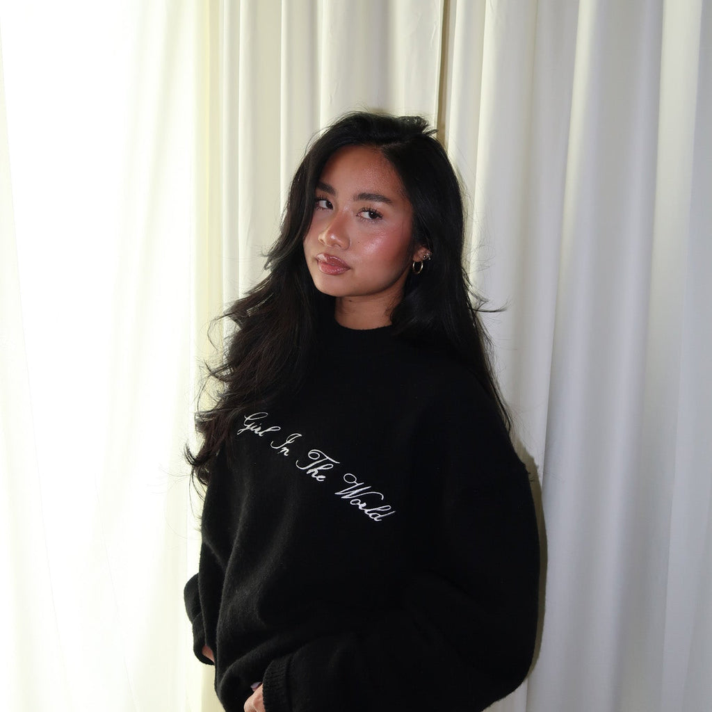 The Lucky Girl Sweater in black