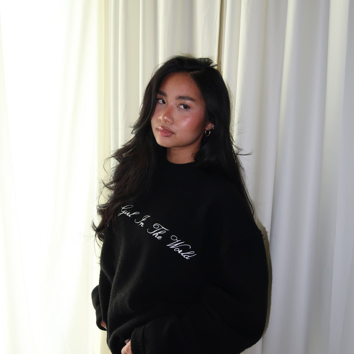 The Lucky Girl Sweater in black