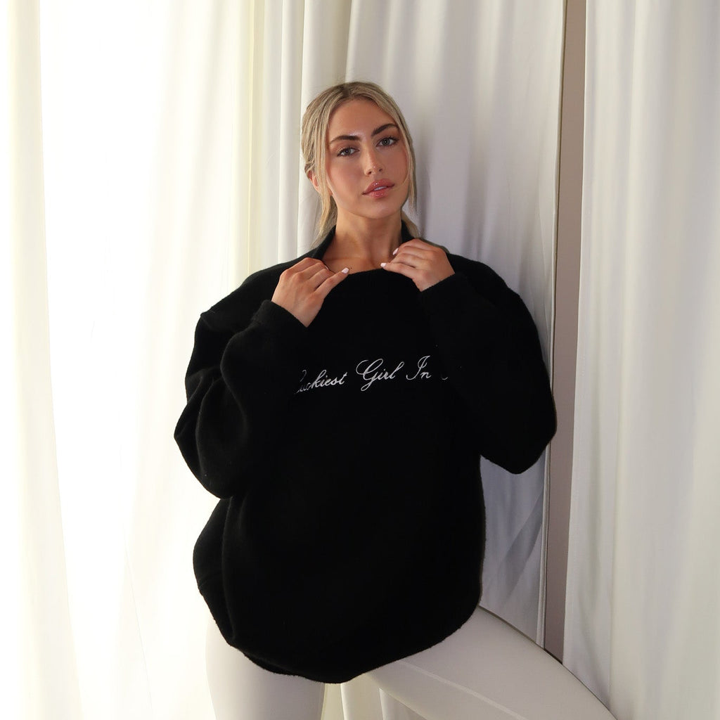 The Lucky Girl Sweater in black
